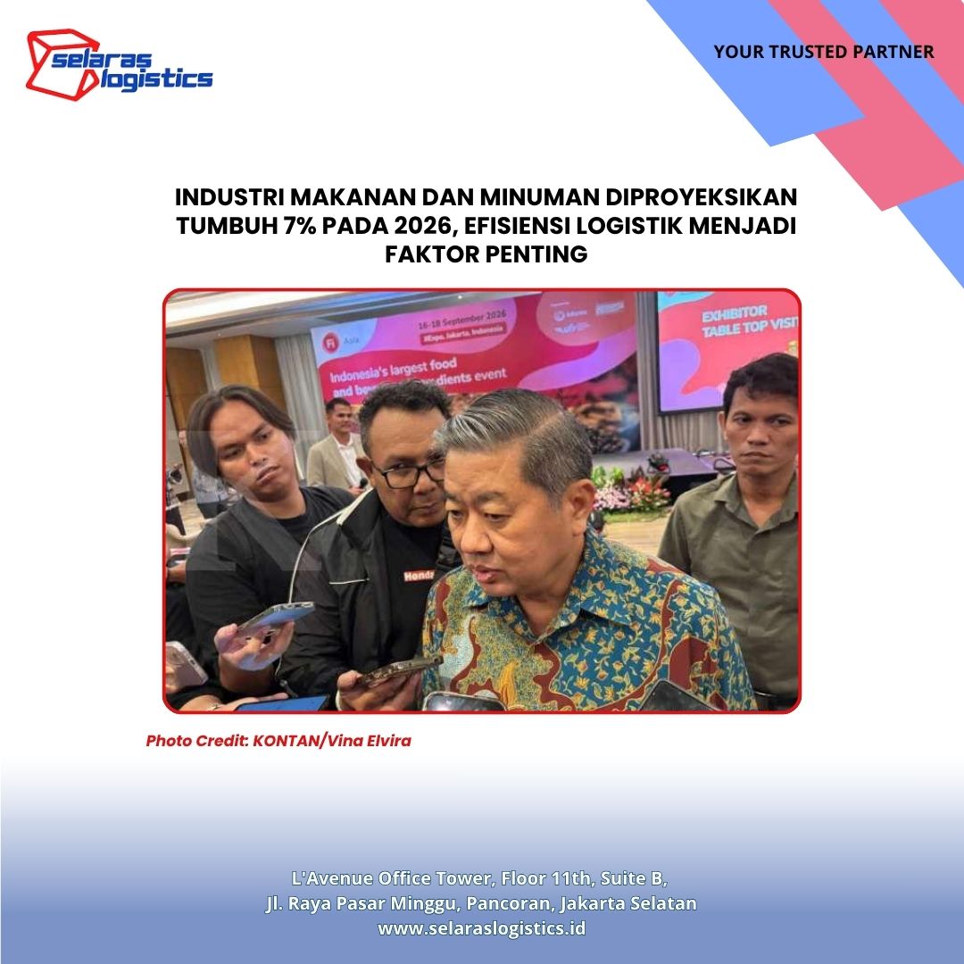 Industri Makanan dan Minuman Diproyeksikan Tumbuh 7% pada 2026, Efisiensi Logistik Menjadi Faktor Penting